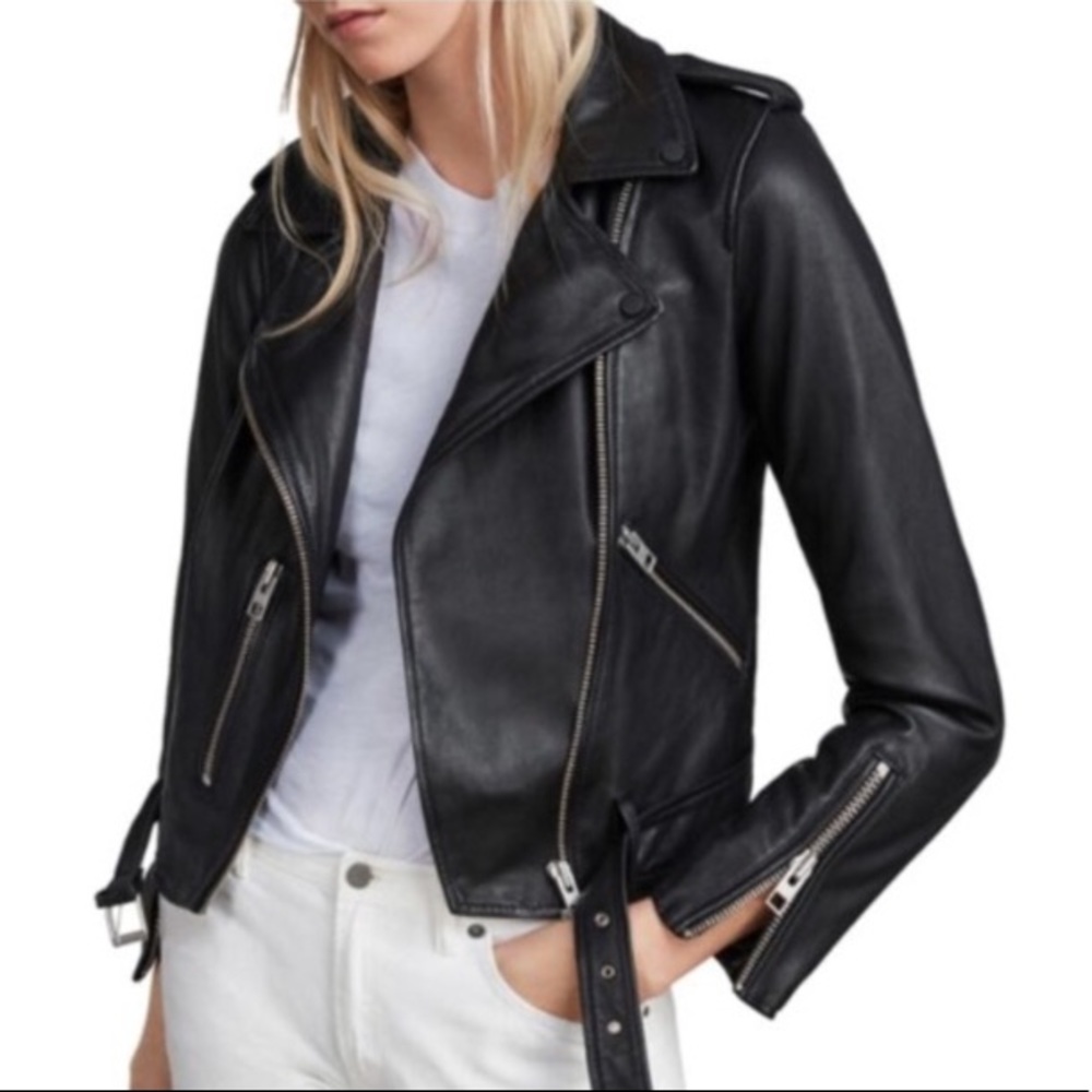 Black faux leather jacket